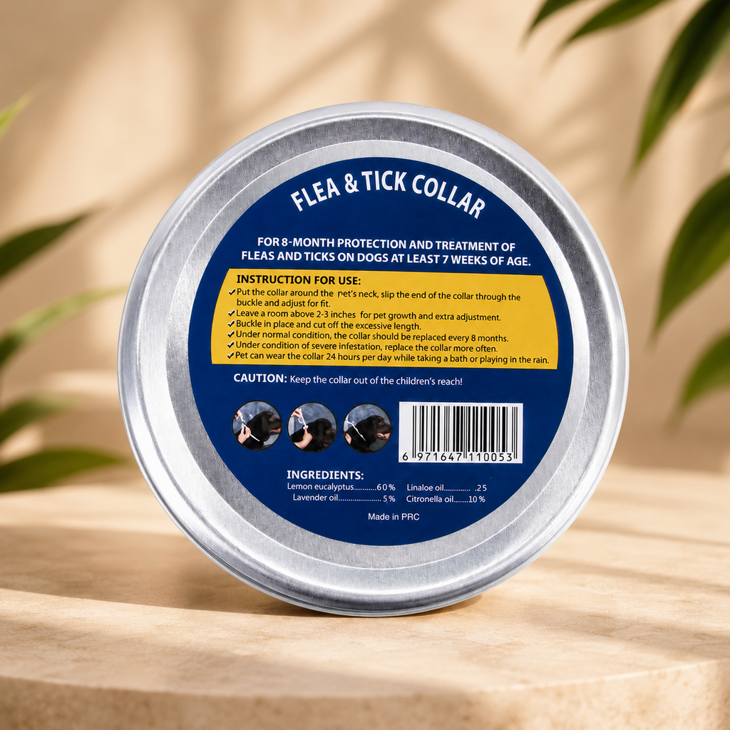 Plant-Based Flea & Tick Collar – Up to 8 Months of Protection
